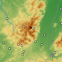 Nearby Forecast Locations - Cordillera de los Vosgos - Mapa