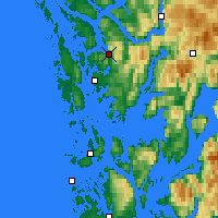 Nearby Forecast Locations - Bergen - Mapa