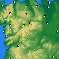 Nearby Forecast Locations - Llangollen - Mapa