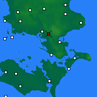 Nearby Forecast Locations - Brandelev - Mapa