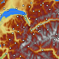 Nearby Forecast Locations - Evionnaz - Mapa