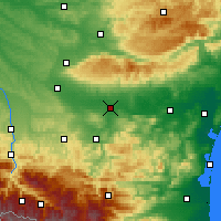 Nearby Forecast Locations - Carcasona - Mapa