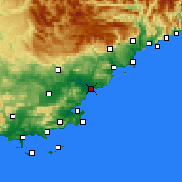 Nearby Forecast Locations - Fréjus - Mapa
