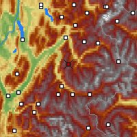 Nearby Forecast Locations - Valmorel - Mapa