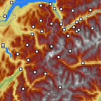 Nearby Forecast Locations - Tal Chamonix - Mapa