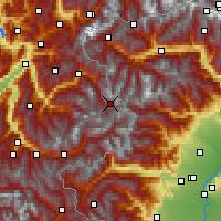 Nearby Forecast Locations - Val-d'Isère - Mapa