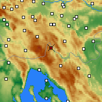 Nearby Forecast Locations - Čabar - Mapa