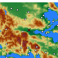 Nearby Forecast Locations - Lamía - Mapa