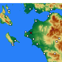 Nearby Forecast Locations - Andravida - Mapa