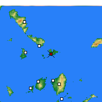 Nearby Forecast Locations - Miconos - Mapa