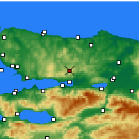 Nearby Forecast Locations - Köseköy - Mapa