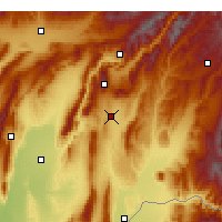 Nearby Forecast Locations - Dangara - Mapa