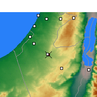 Nearby Forecast Locations - Beerseba - Mapa