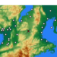 Nearby Forecast Locations - Ueno - Mapa