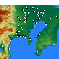 Nearby Forecast Locations - Yokohama - Mapa