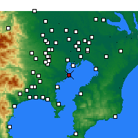Nearby Forecast Locations - Ōta - Mapa