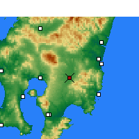 Nearby Forecast Locations - Miyakonojō - Mapa