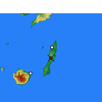 Nearby Forecast Locations - New Tanegashima aeropuerto - Mapa