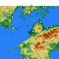 Nearby Forecast Locations - Matsuyama aeropuerto - Mapa