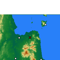 Nearby Forecast Locations - Surat Thani Agromet - Mapa