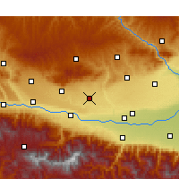 Nearby Forecast Locations - Fufeng - Mapa