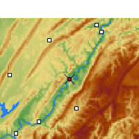 Nearby Forecast Locations - Zhong Xian - Mapa