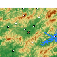 Nearby Forecast Locations - Túnxī Qū - Mapa