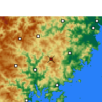 Nearby Forecast Locations - Zhèróng Xiàn - Mapa