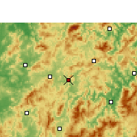 Nearby Forecast Locations - Qīngliú Xiàn - Mapa