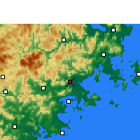 Nearby Forecast Locations - Putian - Mapa