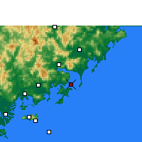 Nearby Forecast Locations - Dongshan - Mapa