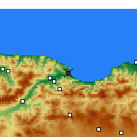 Nearby Forecast Locations - Bugía - Mapa