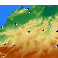 Nearby Forecast Locations - Sidi Bel Abbès - Mapa