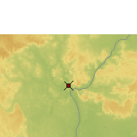 Nearby Forecast Locations - Bangui - Mapa