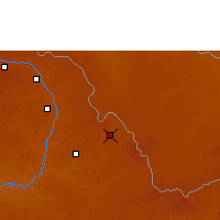 Nearby Forecast Locations - Ndola - Mapa