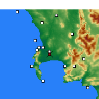 Nearby Forecast Locations - Ciudad del Cabo - Mapa