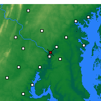 Nearby Forecast Locations - Washington D. C. - Mapa