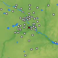 Nearby Forecast Locations - Mineápolis - Mapa