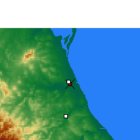 Nearby Forecast Locations - Túxpam de Rodríguez Cano - Mapa