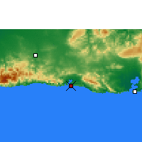Nearby Forecast Locations - Sant. Cuba - Mapa
