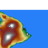 Nearby Forecast Locations - Hilo/Hawaii - Mapa