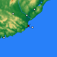 Nearby Forecast Locations - Nugget Point Aws - Mapa