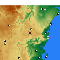 Nearby Forecast Locations - Moss Vale - Mapa