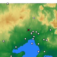 Nearby Forecast Locations - Tullamarine aeropuerto - Mapa
