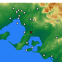 Nearby Forecast Locations - Cranbourne - Mapa