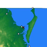 Nearby Forecast Locations - Hervey Bay aeropuerto - Mapa