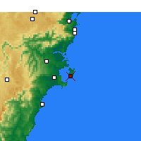 Nearby Forecast Locations - Bahía de Jervis - Mapa