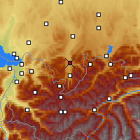 Nearby Forecast Locations - Alpes de Allgäu - Mapa