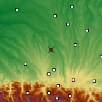 Nearby Forecast Locations - Maubourguet - Mapa