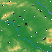 Nearby Forecast Locations - Čazma - Mapa